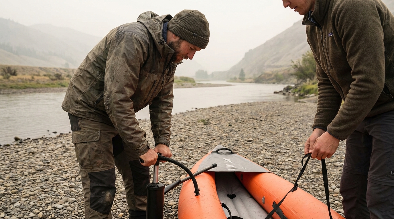 pression kayak gonflable en situation réelle