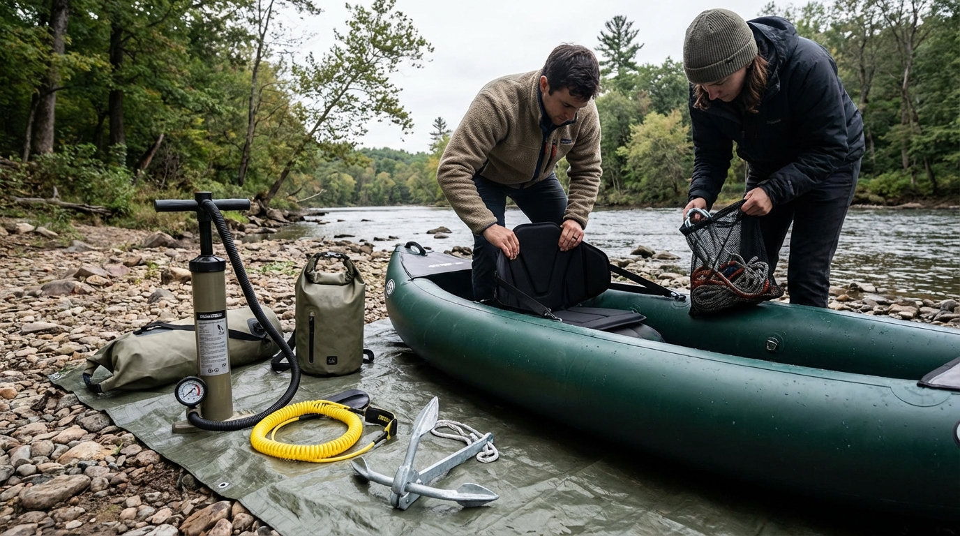accessoires kayak gonflable en situation réelle
