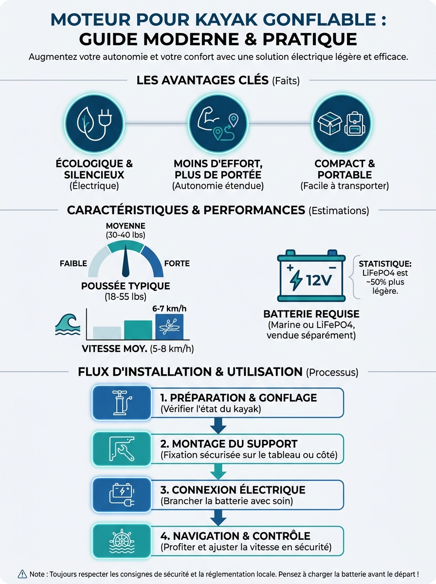 Infographie moteur kayak gonflable